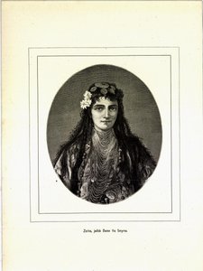 Ilustración tomada del libro Brogede rejsebilleder de Jerichau-Baumann, Elisabeth y publicado por Forlagsbureauet (Copenhague, 1881)