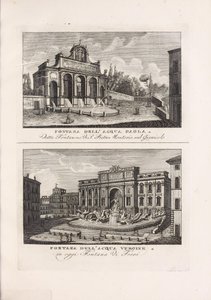 Ilustración del libro Raccolta di vedute antiche e moderne della città di Roma e sue vicinanze de autor desconocido y publicado por Presso Piale neg.e di stampe a S. Carlo al Corso (it, 1816)