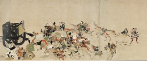 Cuento ilustrado de la Guerra Civil de Heiji La visita imperial a Rokuhara 3 rollo, siglo XIII de Unbekannt