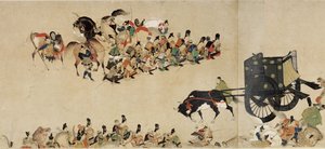 Cuento ilustrado de la Guerra Civil de Heiji La visita imperial a Rokuhara 4 pergamino, siglo XIII