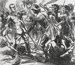 Ilustración con Sexton Blake en Penny Popular de Unbekannt