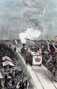 Ilustración de De la Tierra a la Luna de Jules Verne, 1865 de Unbekannt
