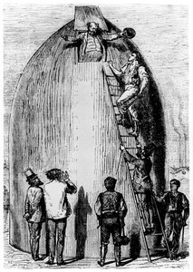 Ilustración de De la Tierra a la Luna de Julio Verne, 1865 de Unbekannt