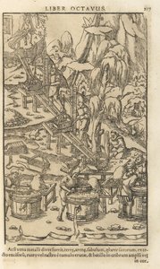 Ilustración de De re metallica libri XII de Georgius Agricola, 1556 de Unbekannt