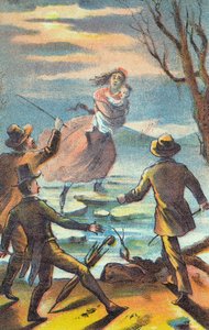 Ilustración de un cartel publicitario de una producción teatral de La cabaña del tío Tom de Unbekannt