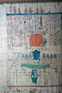 Imagen del mito creativo egipcio del Papiro de Anhai