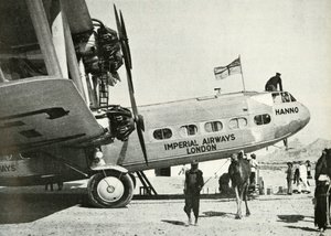 Imperial Airways Handley-Page HP 42 biplano Hanno, Gwadar, Baluchistán, c1931-c1940 1946