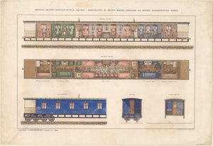 Coche salón imperial, ferrocarril Nikolayevsky, 1868 de Unbekannt
