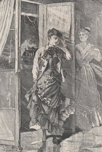 Llegó una tormenta de viento, lluvia y rocío - y Portia The Galaxy, una ilustración, diciembre de 1869 de Unbekannt