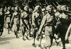 Soldados indios en Francia, Primera Guerra Mundial, 1914 de Unbekannt