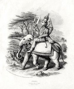 Indra, el dios hindú de la luz, siglo XIX de Unbekannt