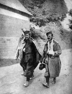 Soldados franceses heridos, Arras, Francia, Primera Guerra Mundial, 1915 de Unbekannt