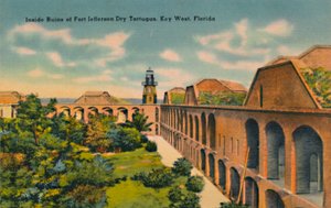 Dentro de las ruinas de Fort Jefferson Dry Tortugas, Key West, Florida