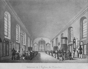 Interior de la Iglesia de Waterloo de Unbekannt