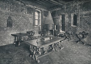 Interior, Palazzo Davanzati - Con mesa florentina de finales del siglo XVI, 1928