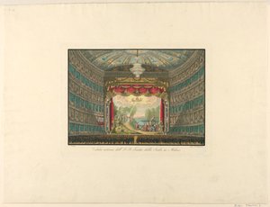 Vista interior, Teatro La Scala, Milán de Unbekannt