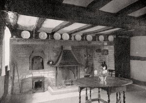 Interior de la Cabaña de Anne Hathaway, Stratford-upon-Avon, Warwickshire, Inglaterra, 1924-1926 de Unbekannt