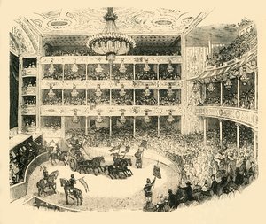 Interior del Anfiteatro de Astley en 1843, c1878 de Unbekannt