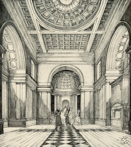 Interior de la iglesia de Ayot St. Lawrence, Hertfordshire, 1938 de Unbekannt
