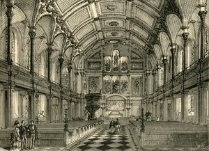 Interior de la iglesia de St. Andrews, c1872 de Unbekannt