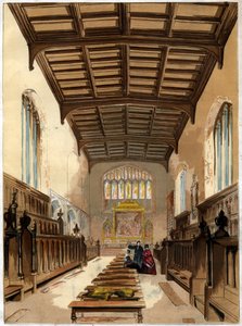 Interior de la Capilla del Colegio St Johns, Cambridge, Cambridgeshire