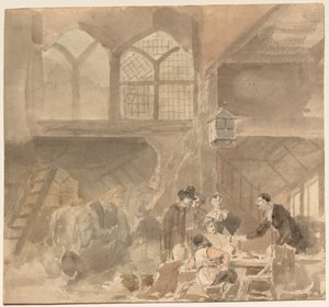 Interior de una posada, 1800s