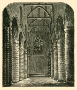 Interior de la nave de la abadía, mirando al oeste, 1898