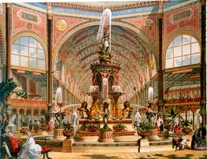 Interior del Palacio de Cristal durante la Exposición Internacional, 1862 de Unbekannt