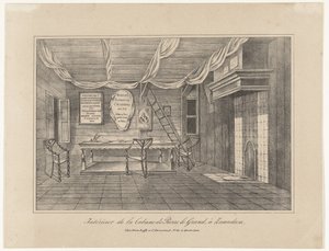 Interior de la Casa del Zar Pedro en Zaandam, 1697, mediados del siglo XIX de Unbekannt