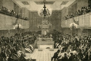 Interior de la Cámara de los Comunes, 1834, 1881 de Unbekannt