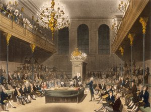 Interior de la Cámara de los Comunes, Westminster, Londres de Unbekannt