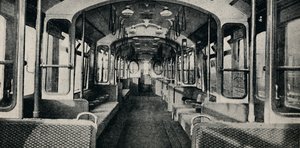 Interior del último tipo de vagón de metro, 1926 de Unbekannt