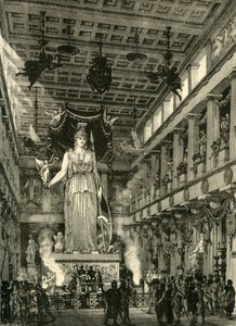 Interior del Partenón, restaurado, 1890 de Unbekannt