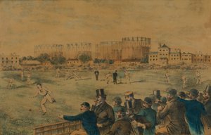 Partido internacional de cricket en Kennington Oval, finales del siglo XIX de Unbekannt