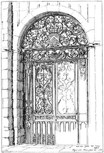 Puertas de hierro de All Souls, Oxford, 1899 de Unbekannt
