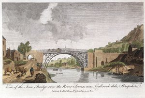 Puente de hierro sobre el Severn en Ironbridge, Coalbrookdale, Inglaterra, construido en 1779 de Unbekannt