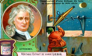 Isaac Newton, matemático, astrónomo y físico inglés, c1900 de Unbekannt