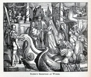 Recepción de Isabel en Worms, 1882 de Unbekannt