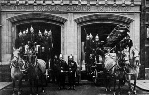 Brigada de bomberos de Islington, Londres, 1901