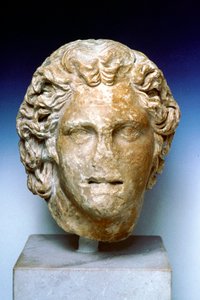 Busto de marfil de Alejandro Magno, siglo IV a.C.