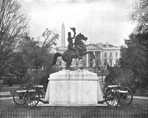 Estatua de Jackson, Lafayette Square, Washington DC, EE.UU., c1900
