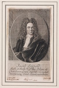 Jacob Leupold, físico e ingeniero mecánico alemán, c 1700 de Unbekannt