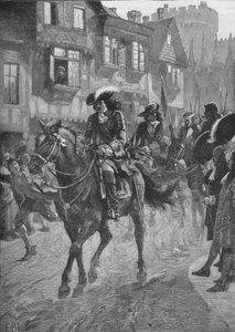 Jacobo II entrando en Dublín después de la Batalla del Boyne, 1690 1905