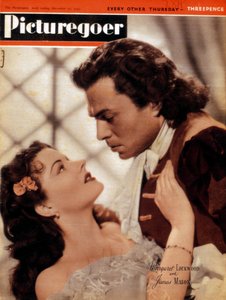James Mason 1909-1984 y Margaret Lockwood 1916-1990, actores, 1945
