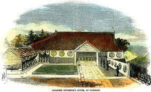 Casa del gobernador japonés, en Nagasaki, Japón, 1855