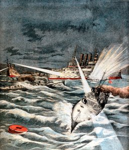 Lanchas torpederas japonesas haciendo un ataque sorpresa, Guerra Ruso-Japonesa de Unbekannt