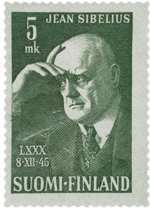 Sello postal de Jean Sibelius, 1945 de Unbekannt