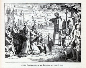Judíos condenados a ser quemados en la hoguera, 1882