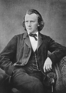 Johannes Brahms 1833-1897, compositor y pianista alemán, c1866 de Unbekannt