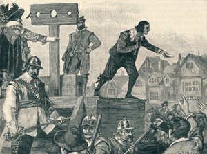 John Lilburne en el cepo en Westminster, 1638, 1905 de Unbekannt